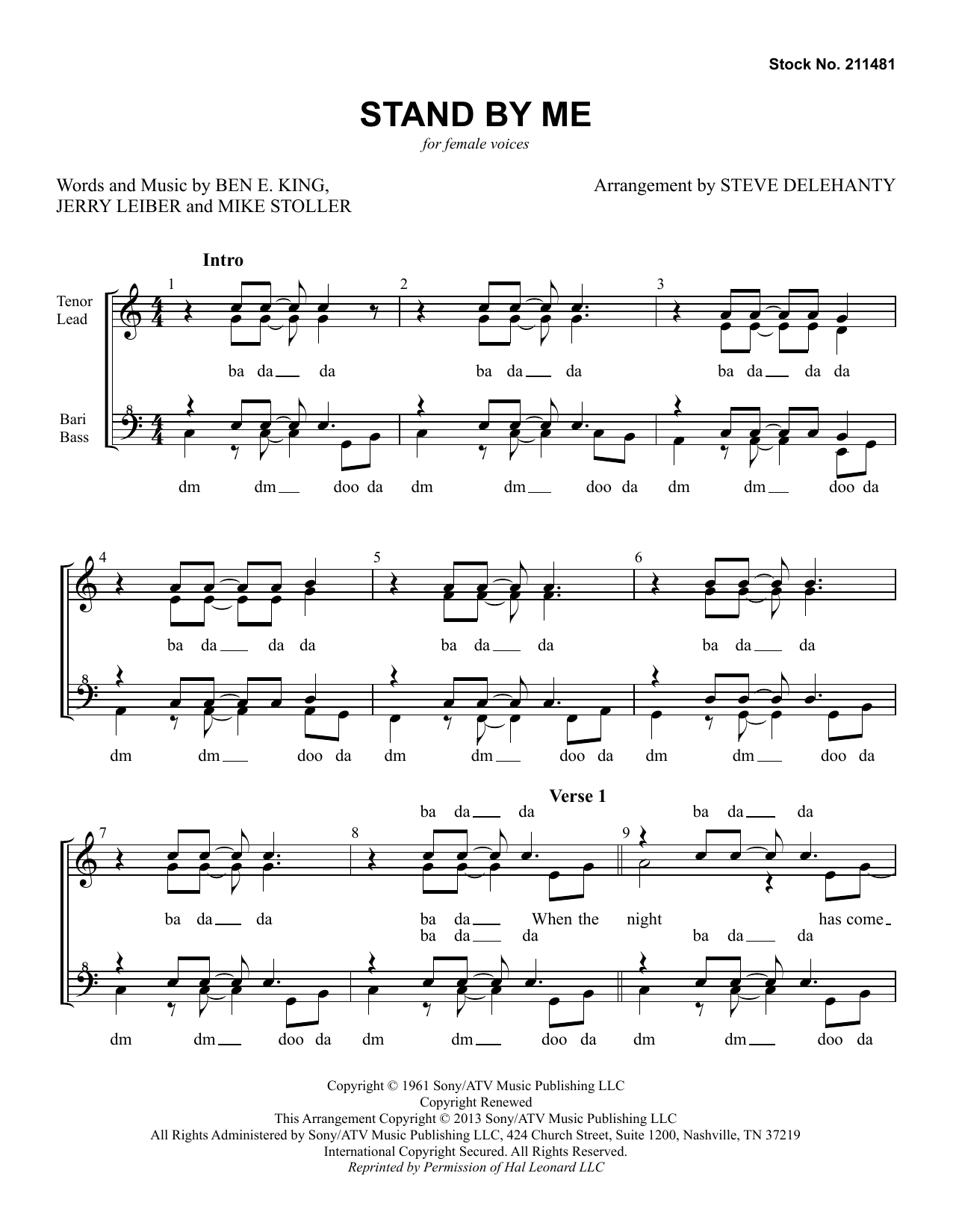 Produktgalerie: Seite 1 von 1 Stand By Me (arr. Steve Delehanty), Ben E. King, Chor