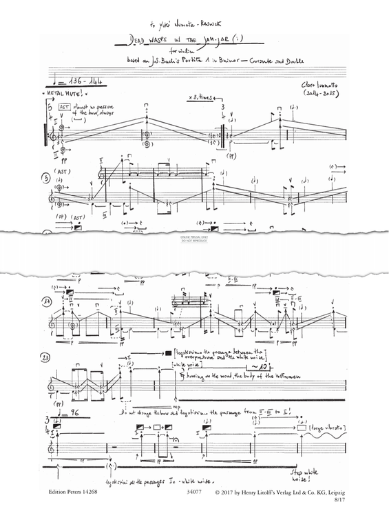 Produktgalerie: Seite 1 von 1 Dead Wasps In The Jam-Jar (I), Clara Iannotta, Violine