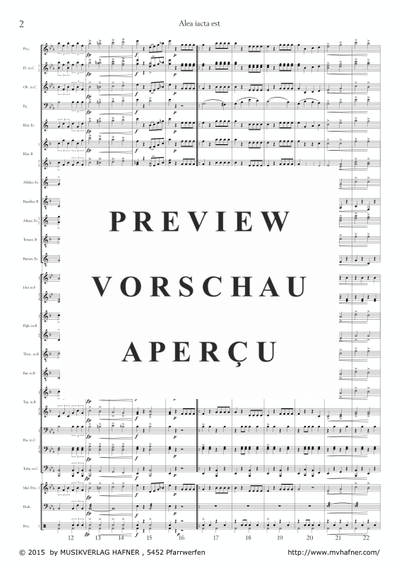 Product gallery: Page 7 of 11 Alea iacta est, , (large wind orchestra)