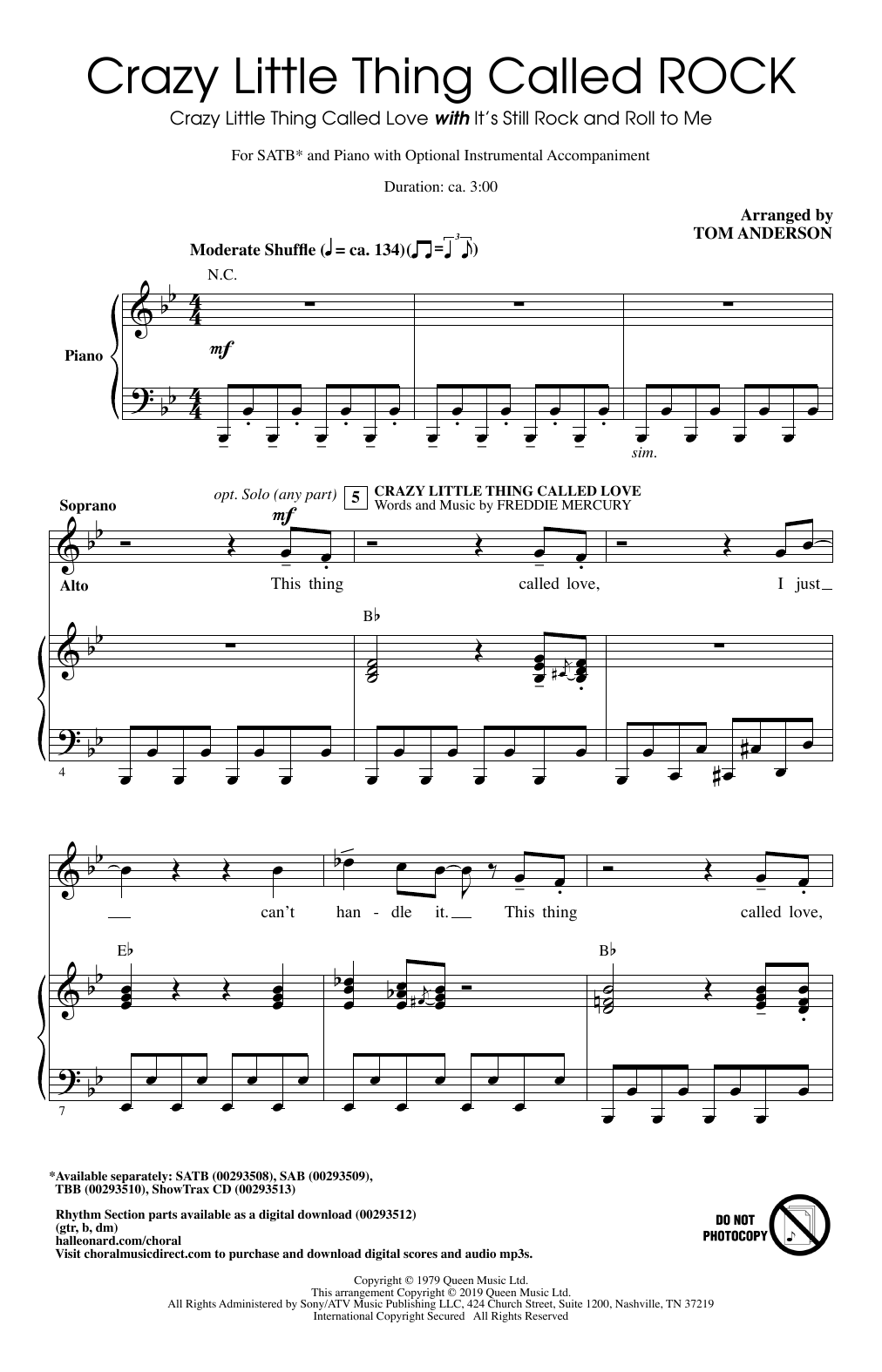 Product picture to: Crazy Little Thing Called ROCK (arr. Tom Anderson)