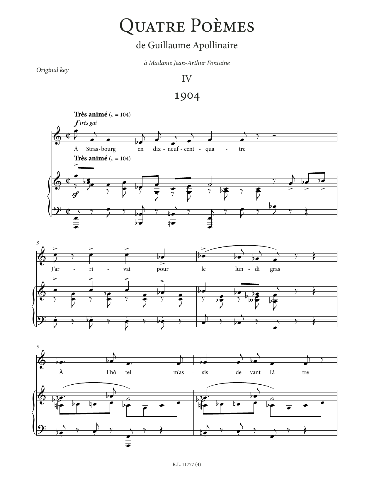 Produktbild zu: 1904 (Low Voice)
