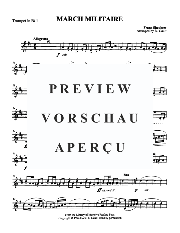 Produktgalerie: Seite 8 von 11 Marsch Militaire, , Blechbläserquartett