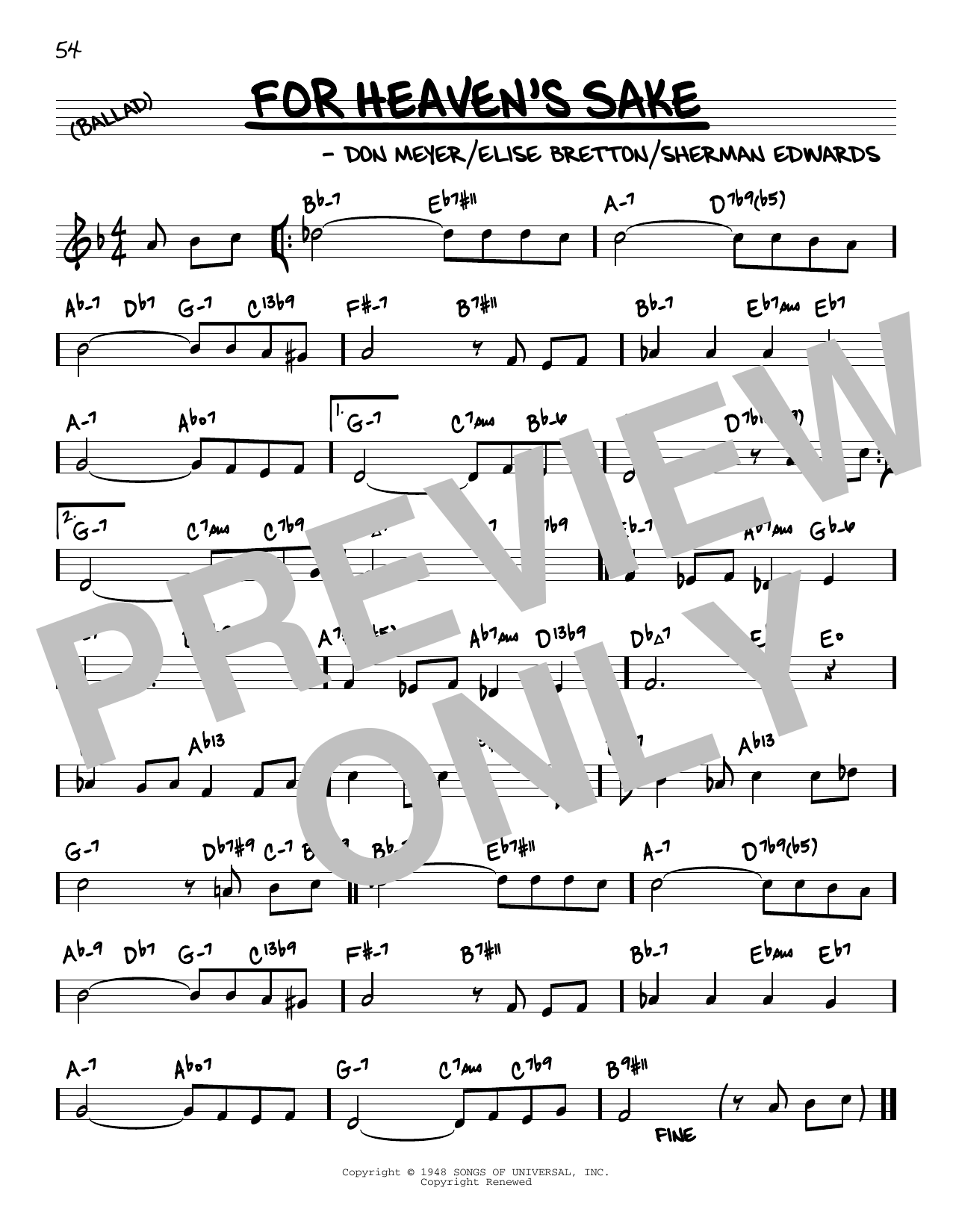 Product picture to: For Heaven's Sake (arr. David Hazeltine)