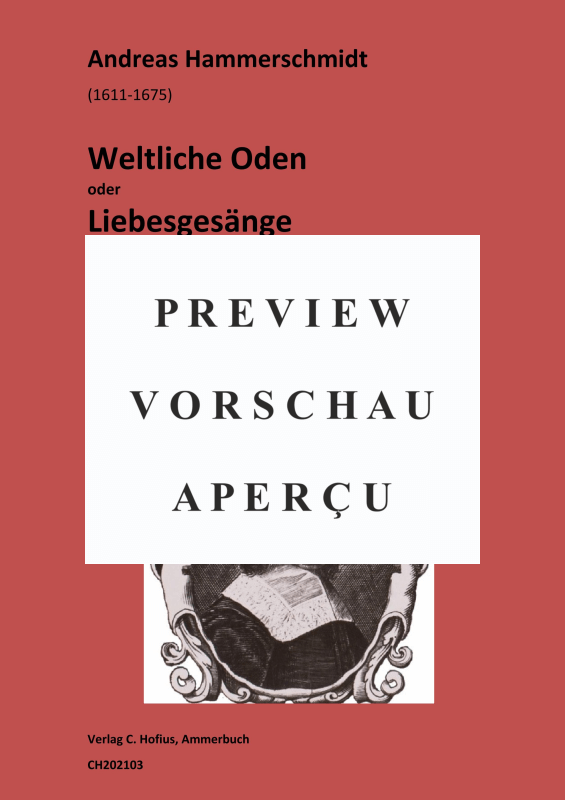 Produktgalerie: Seite 2 von 11 Weltliche Oden, Teil 1 bis 3, , (Gemischtes Ensemble 1-4 Vokalstimmen, Violine, Viola da gamba und BC)