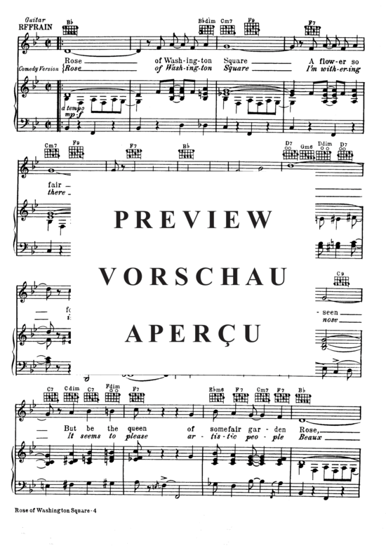 Produktgalerie: Seite 5 von 8 Rose Of Washington Square , Soundtrack, Klavier und Gesang