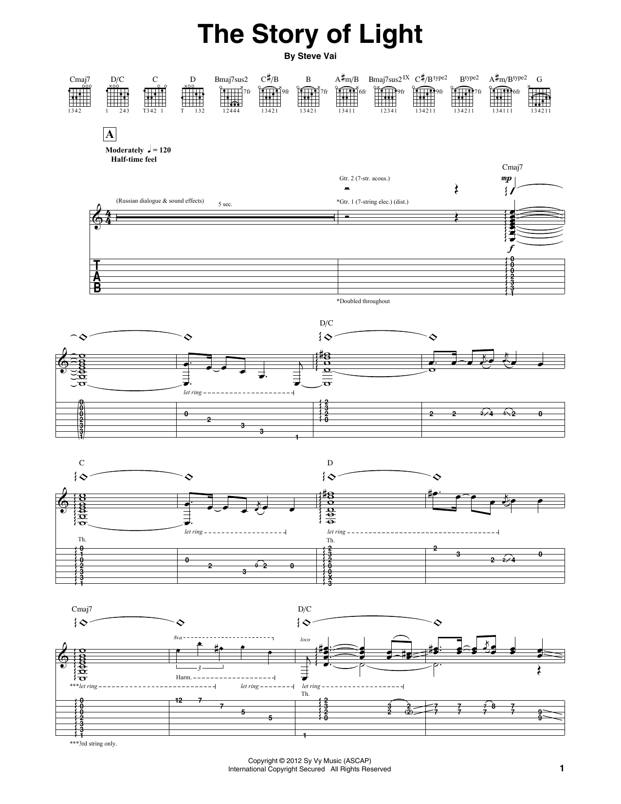Produktgalerie: Seite 1 von 1 The Story Of Light, Steve Vai, Gitarre
