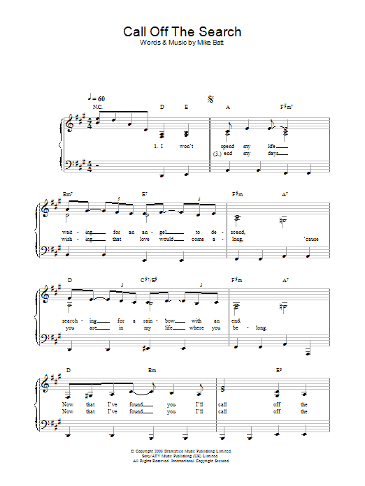 Product gallery: Page 1 of 1 Call Off The Search, Katie Melua