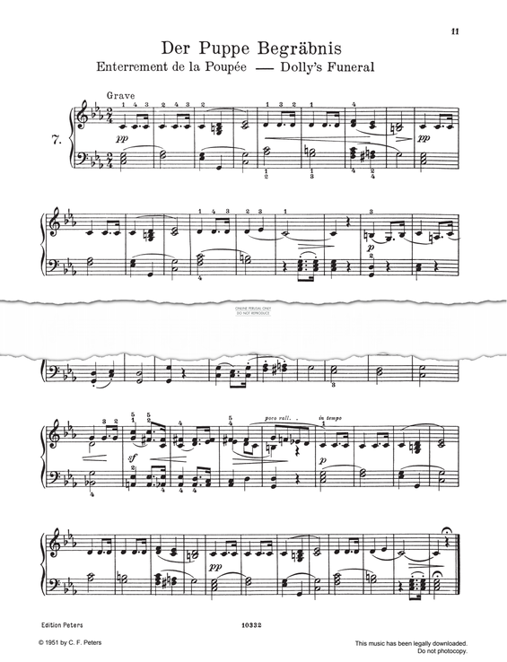 Produktgalerie: Seite 1 von 1 Der Puppe Begräbnis, Pyotr Ilyich Tchaikovsky, Klavier