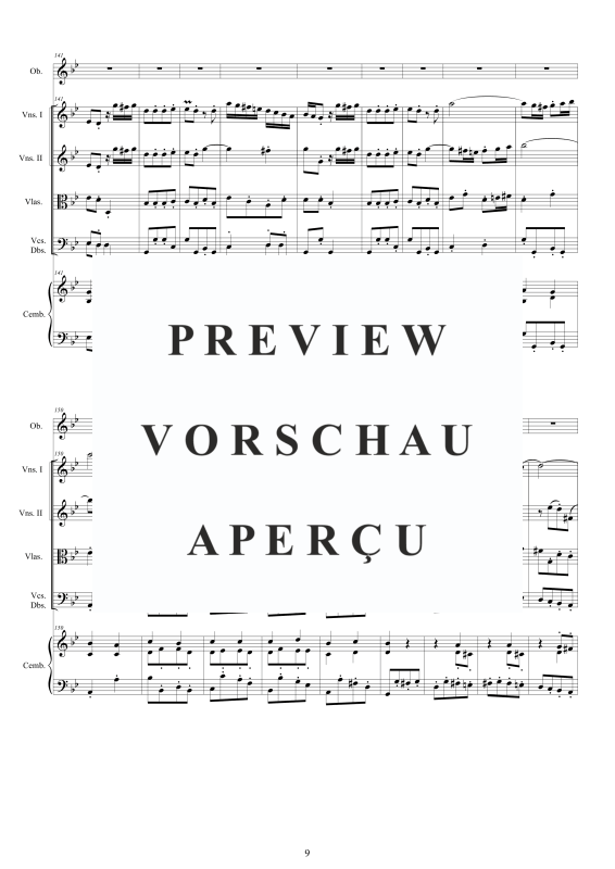 Produktgalerie: Seite 10 von 11 Concerto in G minor (I47a), , Oboe, Streicher und Cembalo
