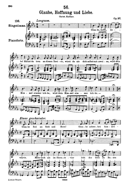 Product picture to: Glaube, Hoffnung und Liebe D.939Franz Schubert