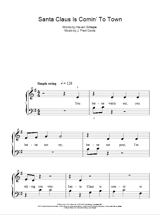 Produktbild zu: Santa Claus Is Comin' To Town