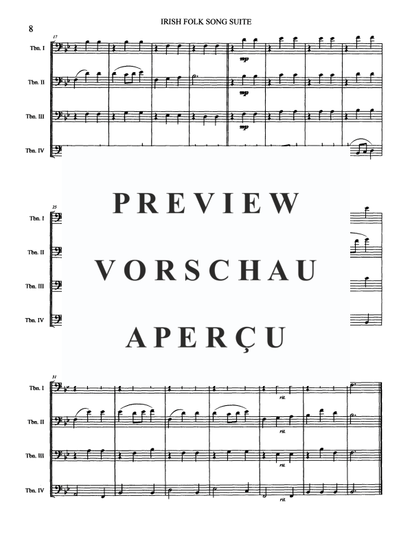 Produktgalerie: Seite 10 von 11 Irish Folk Song Suite, , Posaunen Quartett