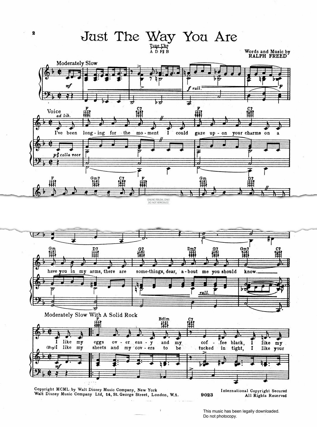 Produktgalerie: Seite 1 von 1 Just The Way You Are, Ralph Freed, Gesang, Gitarre, Klavier