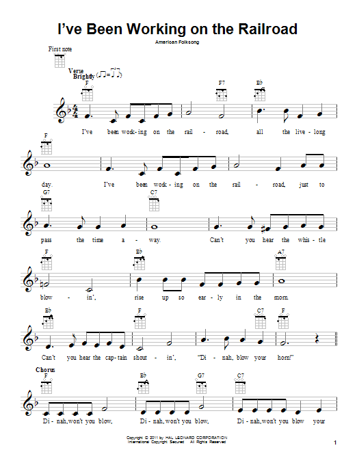 Product gallery: Page 1 of 1 I've Been Working On The Railroad, American Folk Song