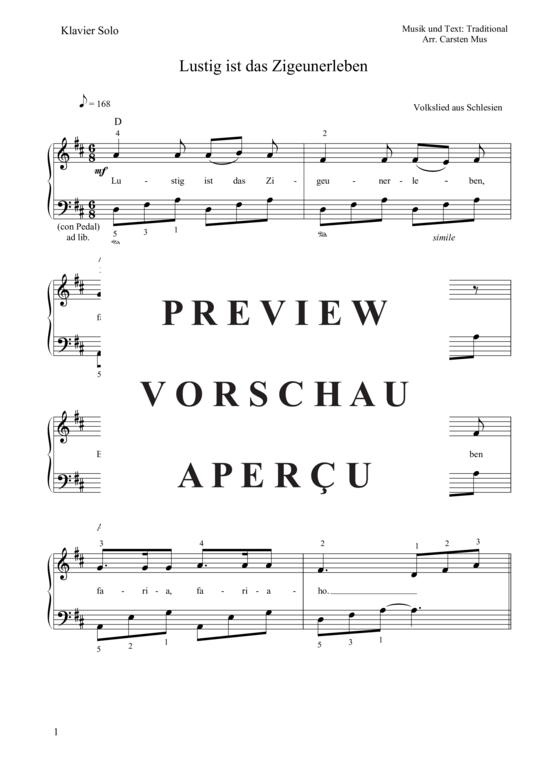 Product gallery: Page 2 of 3 Lustig ist das Zigeunerleben , , Piano Solo