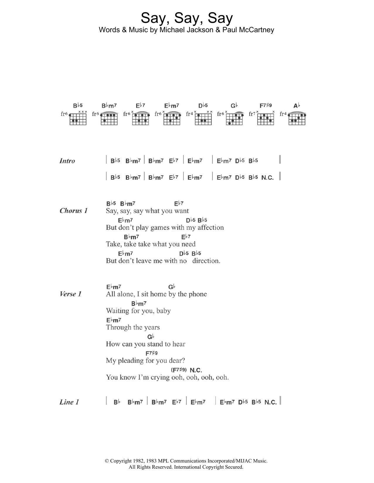 Produktbild zu: Say Say Say