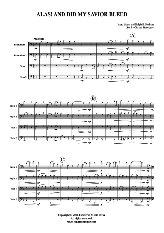 Product picture to: Alas, and Did My Savior Bleed Habegger, Christa