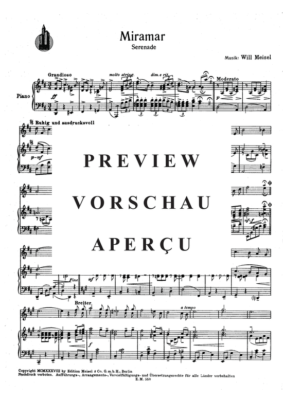 Produktgalerie: Seite 3 von 3 Miramar, , Klavier und Gesang