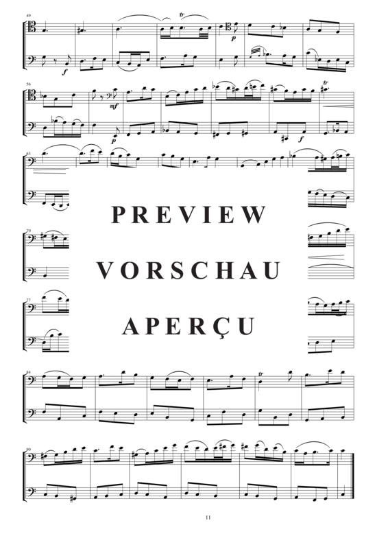 Produktgalerie: Seite 3 von 3 Arie aus der Kantate Nr.48 für zwei Celli, , 