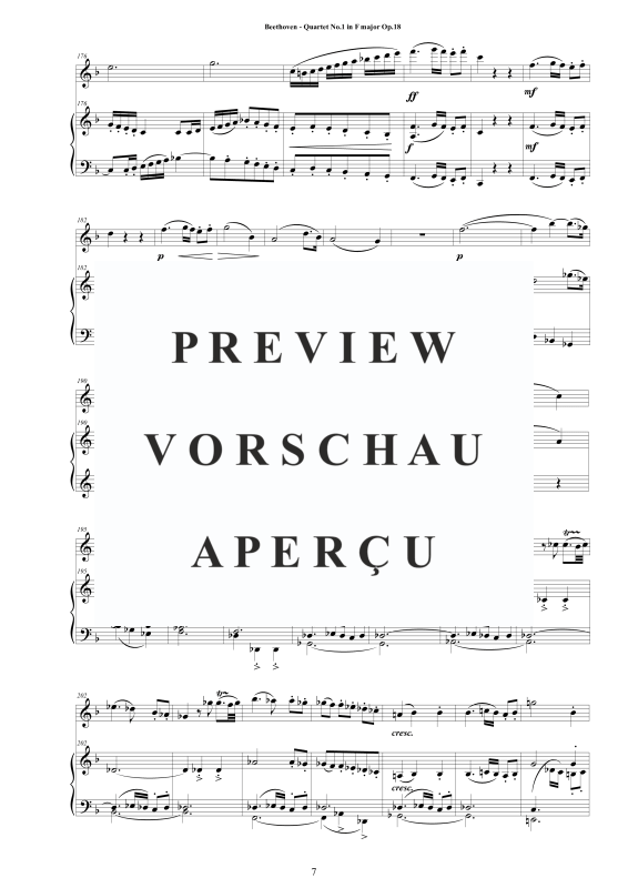 Produktgalerie: Seite 8 von 11 Quartet No.1 in F major Op.18 for Flute and Piano - Score and Part, , Querflöte und Klavier