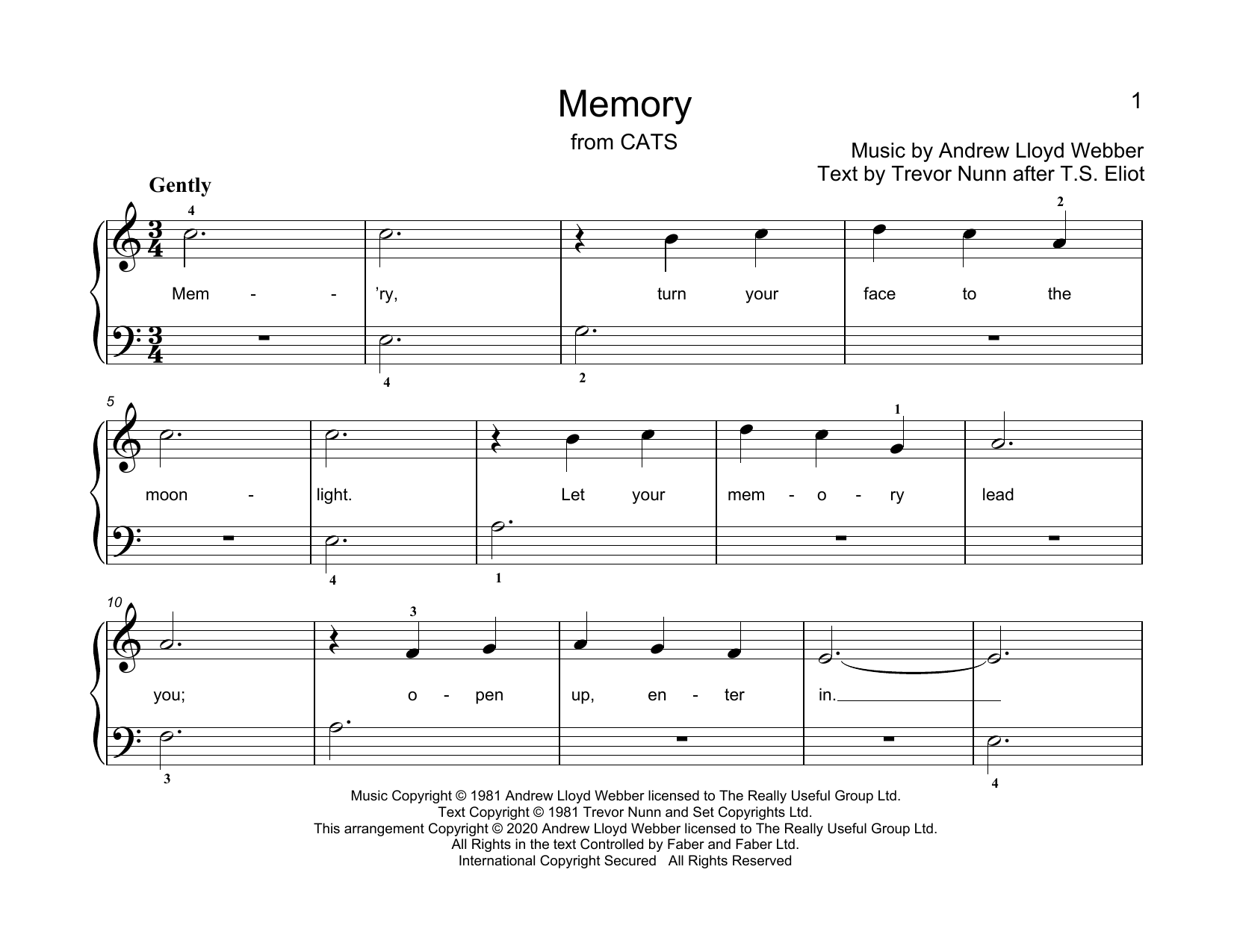 Product picture to: Memory (from Cats) (arr. Christopher Hussey)