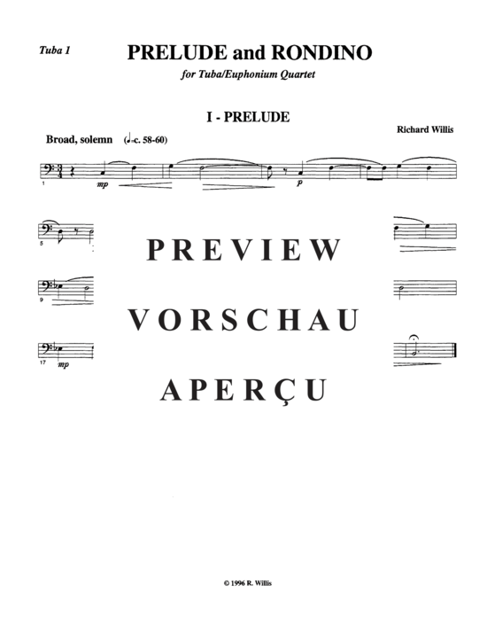 Product gallery: Page 20 of 21 Prelude and Rondino , , (Tuba Quartett EETT)