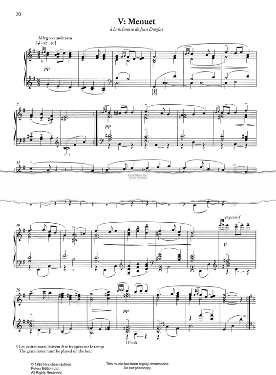 Product picture to: Menuet (from 'Le tombeau de Couperin, No. 5')