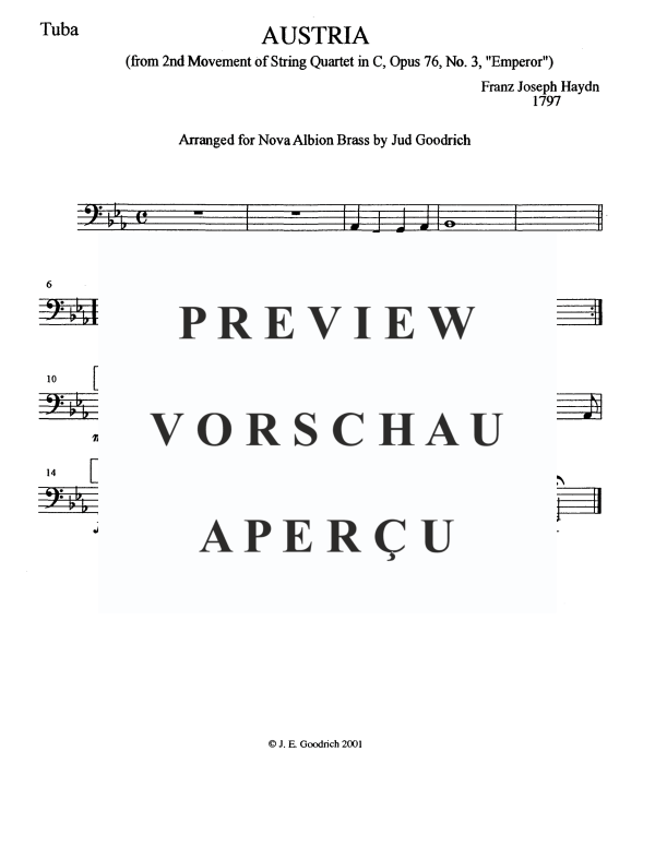Product gallery: Page 8 of 9 Austria (Streichquartett in C Opus 76), , Brass Quintet