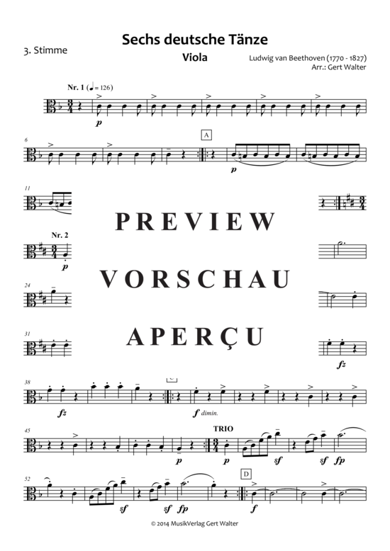 Produktgalerie: Seite 18 von 21 Sechs deutsche Tänze , , (Quintett flexible Besetzung)