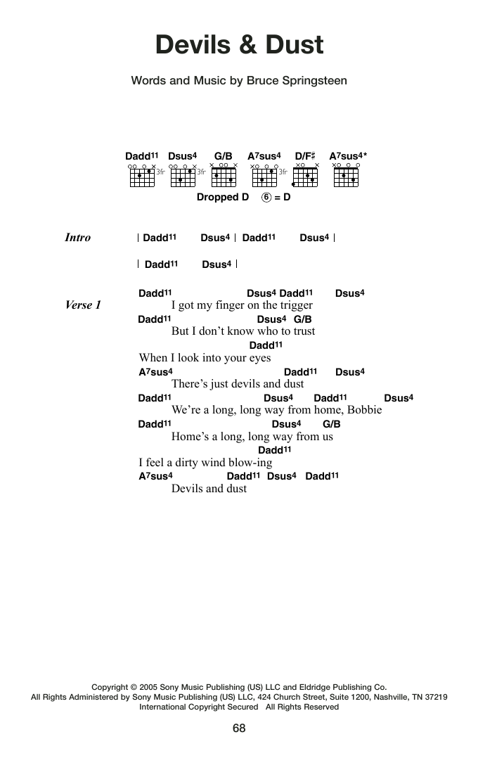 Produktgalerie: Seite 1 von 1 Devils & Dust, Bruce Springsteen, Gitarre