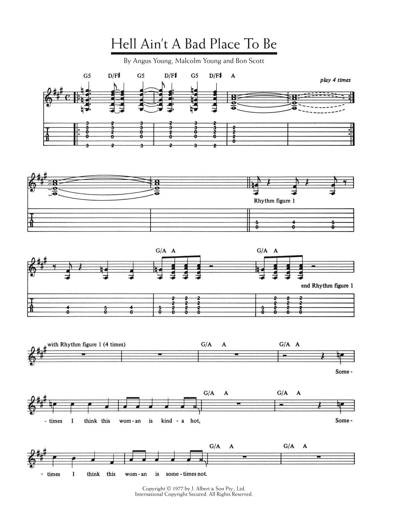 Produktgalerie: Seite 1 von 1 Hell Ain't A Bad Place To Be, AC/DC, Gitarre
