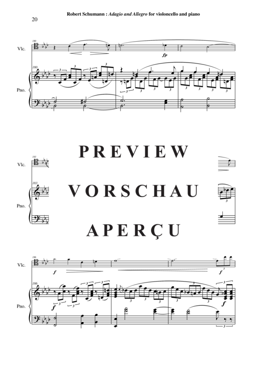 Product gallery: Page 21 of 21 Adagio et Allegro, Opus 70 , , (Cello + Klavier)