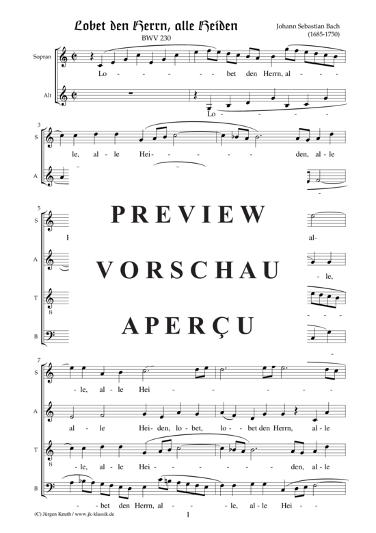 gallery: Motette Lobet den Herrn, alle Heiden BWV 230 , , (Gemischter Chor)