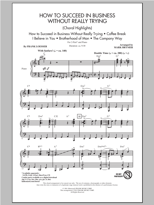 Product picture to: How to Succeed In Business Without Really Trying (Medley)