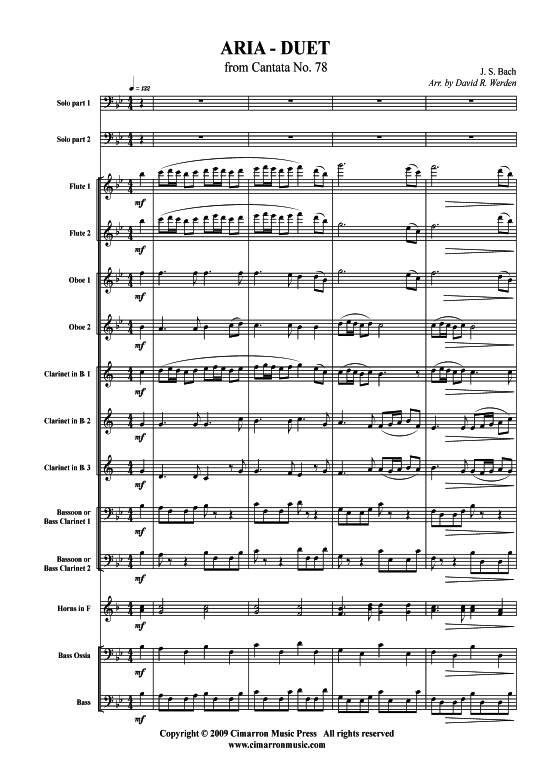 gallery: Aria – Duett aus der Kantate Nr. 78 , , (2x Bariton + Holzbläserensemble)