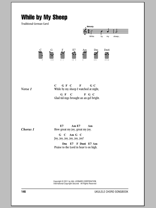 Product gallery: Page 1 of 1 While By My Sheep, Traditional German Carol