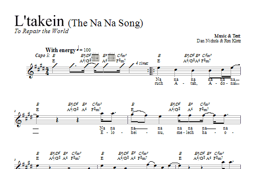 Product gallery: Page 1 of 1 L'takein (The Na Na Song), Dan Nichols