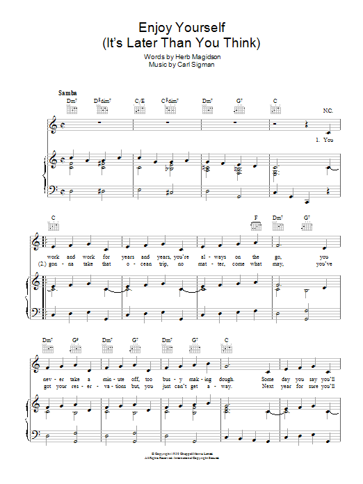 Product gallery: Page 1 of 1 Enjoy Yourself (It's Later Than You Think), Guy Lombardo