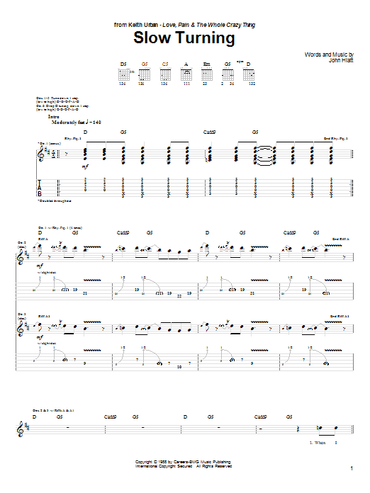 Product gallery: Page 1 of 1 Slow Turning, Keith Urban