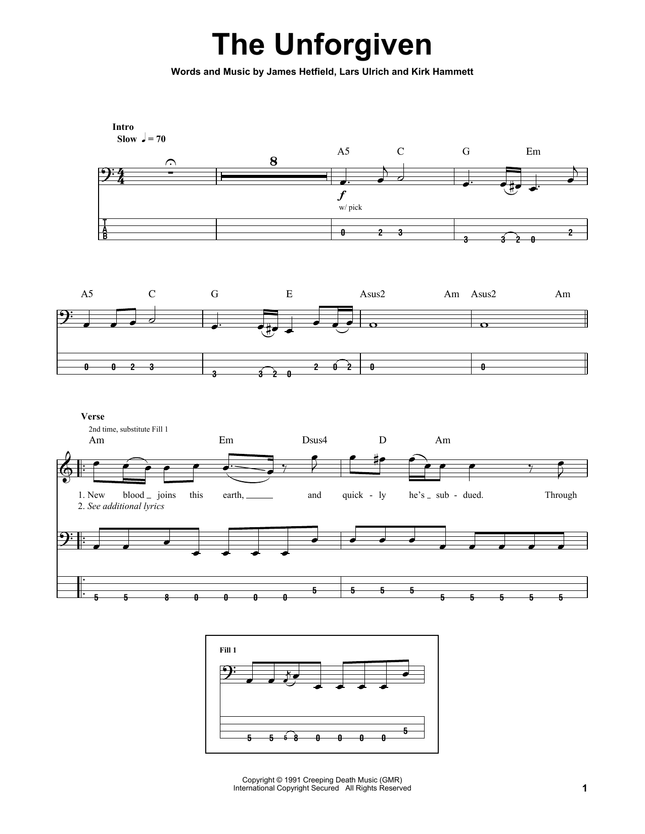Produktgalerie: Seite 1 von 1 The Unforgiven, Metallica