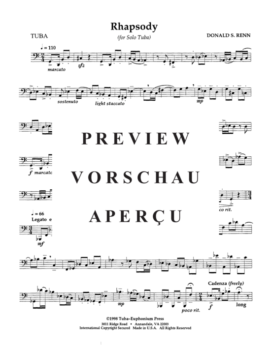 Product gallery: Page 4 of 6 Rhapsody , , (Tuba Solo)