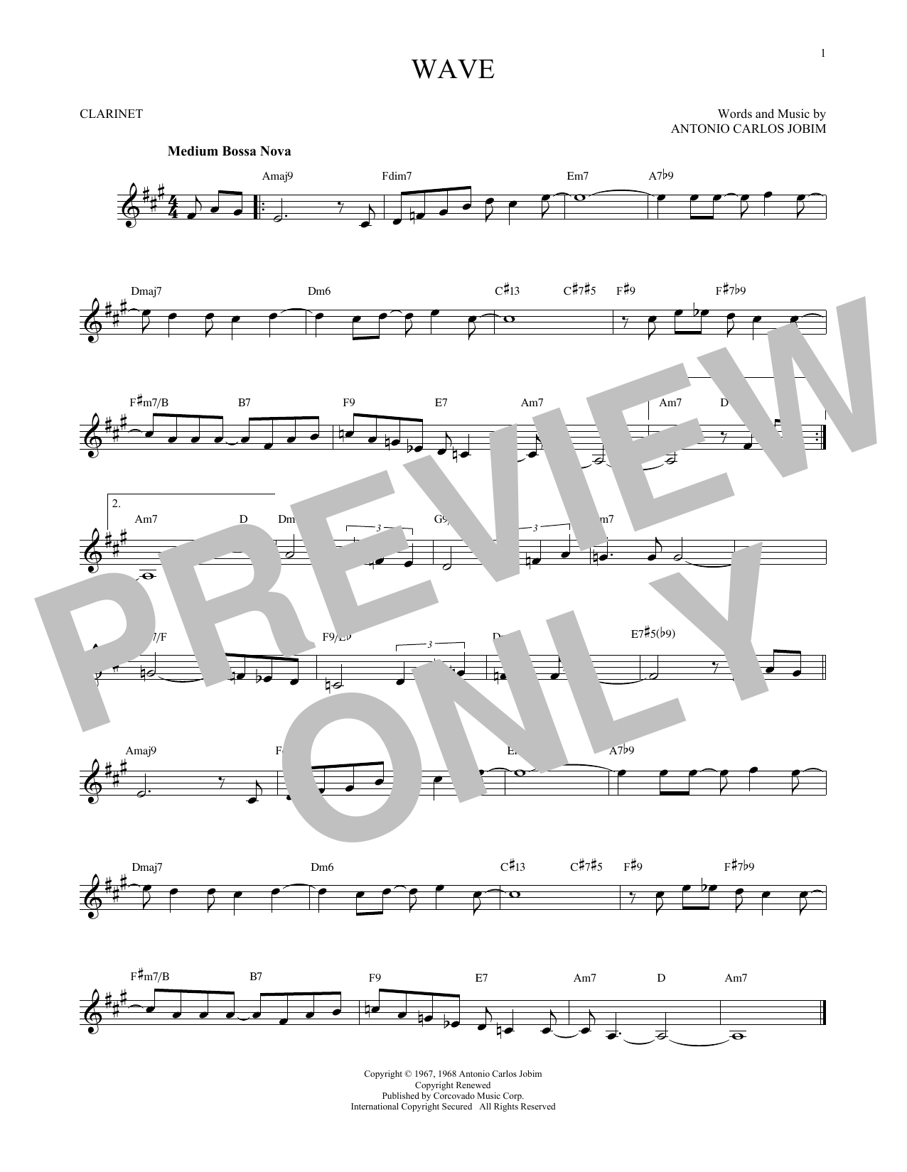 Product gallery: Page 1 of 1 Wave, Antonio Carlos Jobim