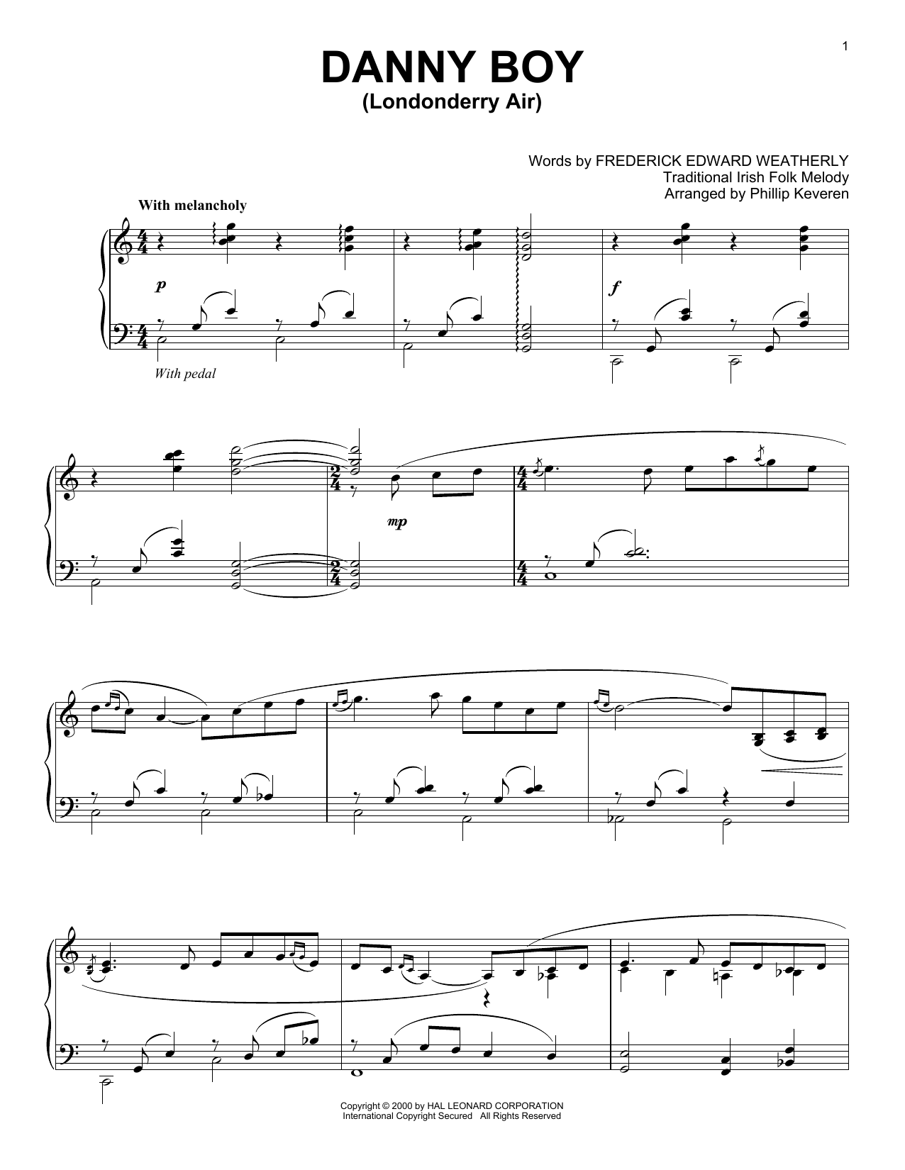 Product picture to: Danny Boy (arr. Phillip Keveren)