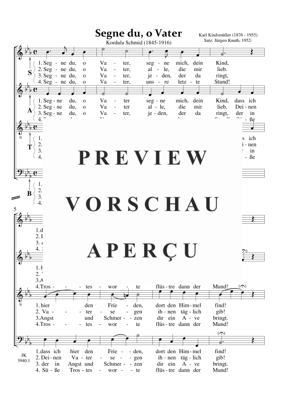 gallery: Segne du, o Vater , , (Gemischter Chor)