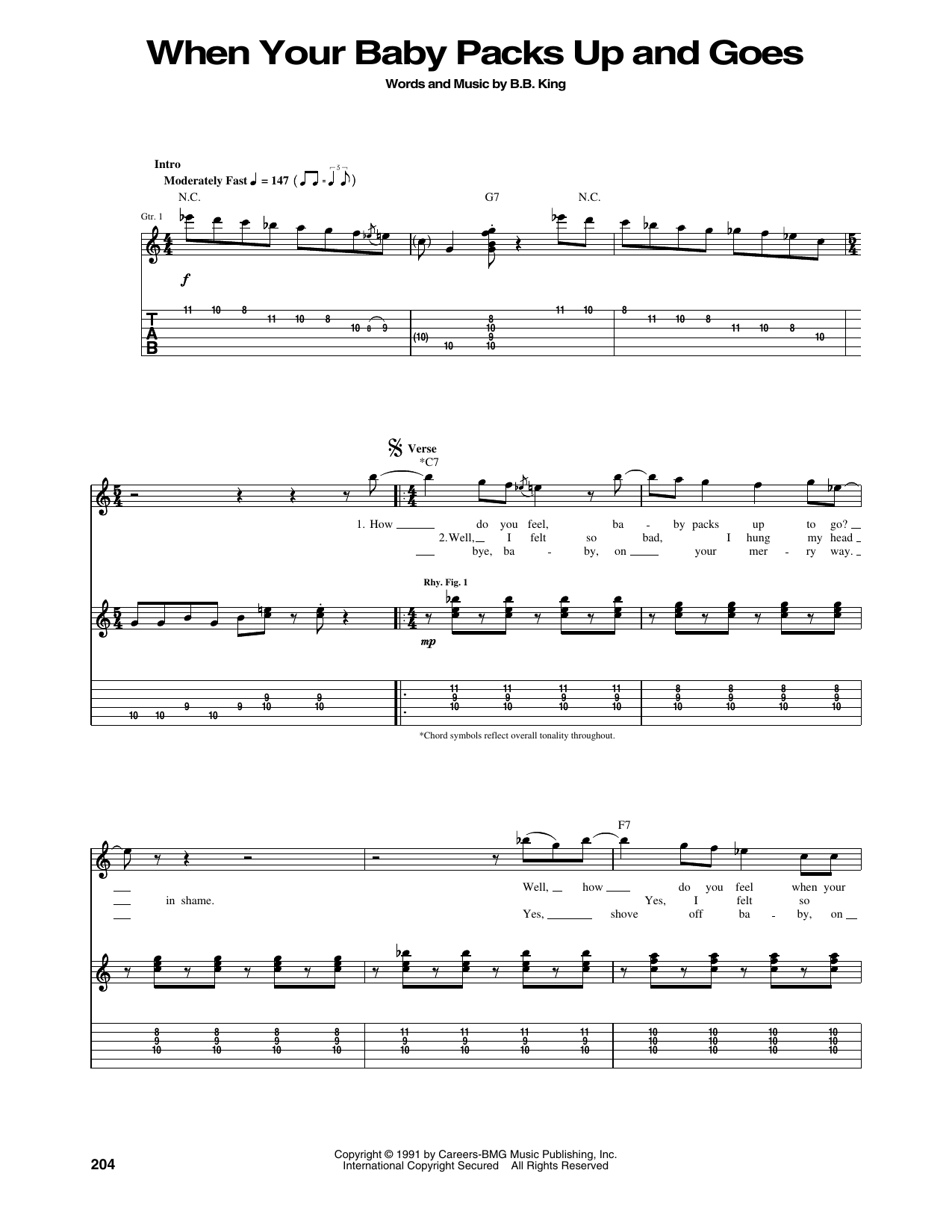 Product gallery: Page 1 of 1 When Your Baby Packs Up And Goes, B.B. King
