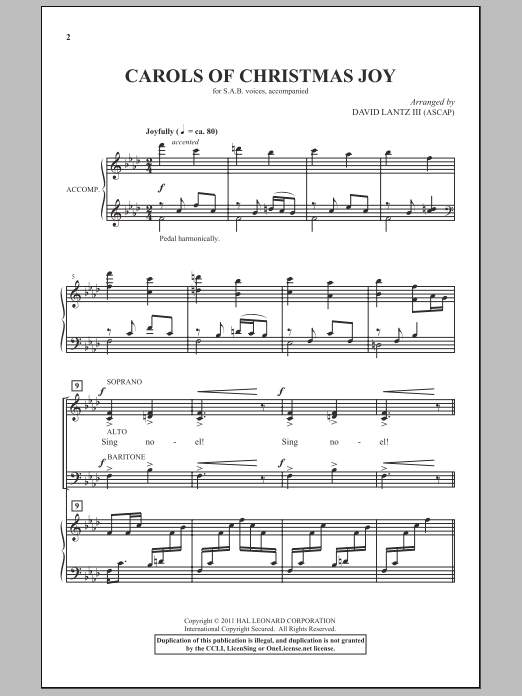 Product gallery: Page 1 of 1 Carols Of Christmas Joy, David Lantz III