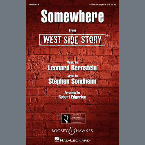Product picture to: Somewhere (from West Side Story) (arr. Robert Edgerton)
