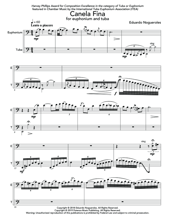 Product gallery: Page 1 of 11 Canela Fina, , (Duet euphonium tuba)