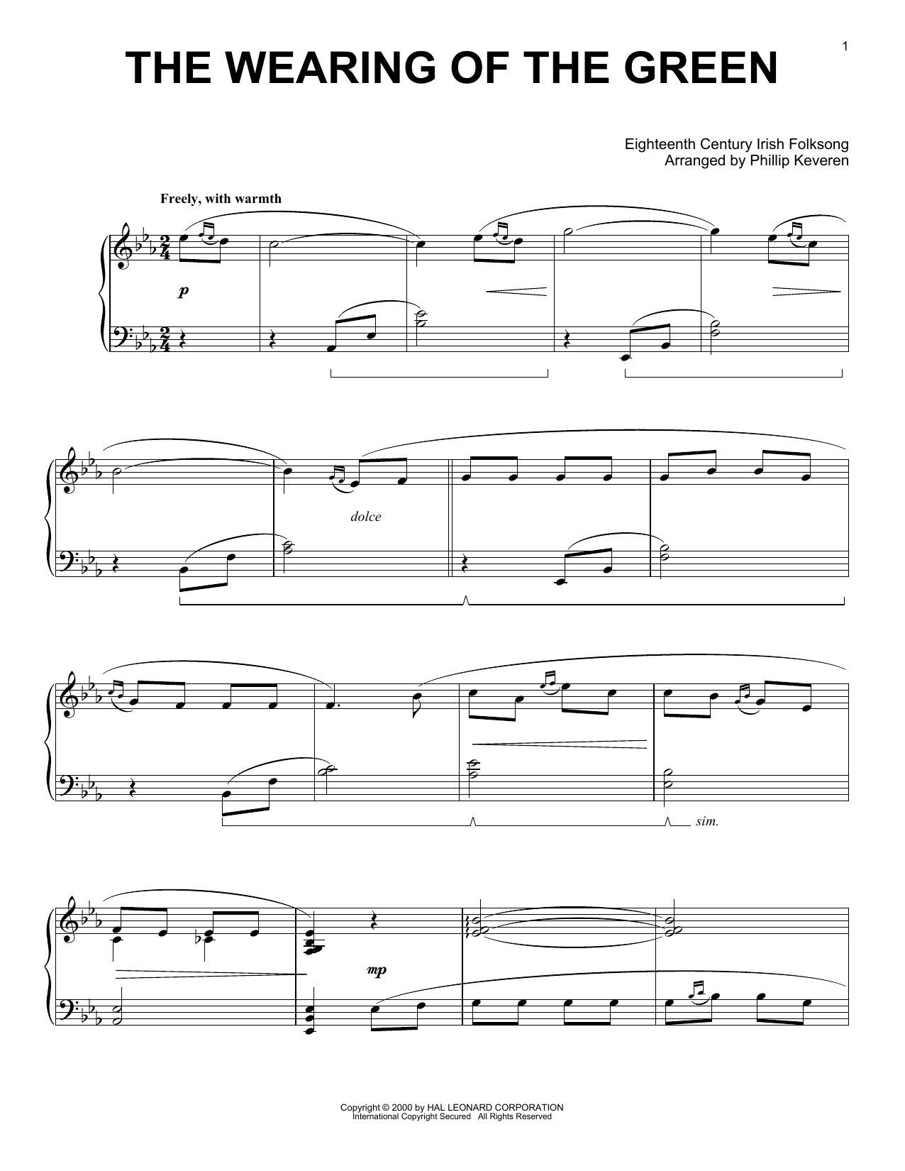 Product picture to: The Wearing Of The Green (arr. Phillip Keveren)