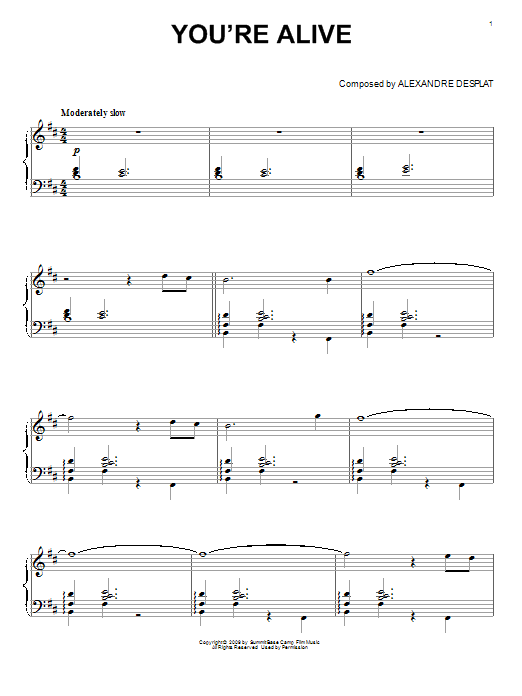 Product gallery: Page 1 of 1 You're Alive (from The Twilight Saga: New Moon), Alexandre Desplat